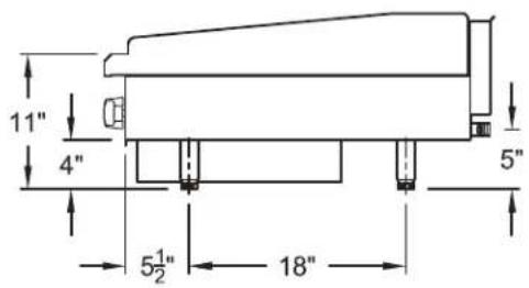 11" 4" 5" 5½" 18"