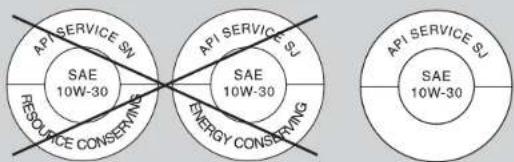 API SERVICE SJ SAE 10W-30 Resource Conserving API SERVICE SJ SAE 10W-30 ENERGY CONSERVING API SERVICE SJ SAE 10W-30