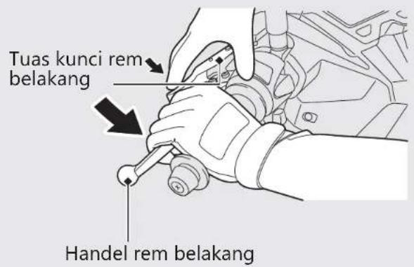 Tuas kunci rem belakang Handel rem belakang