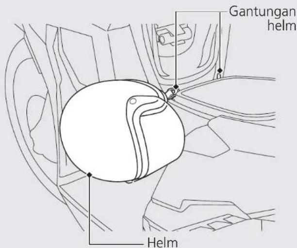 Gantungan helm Helm