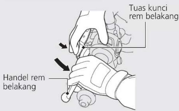 Tuas kunci rem belakang Handel rem belakang
