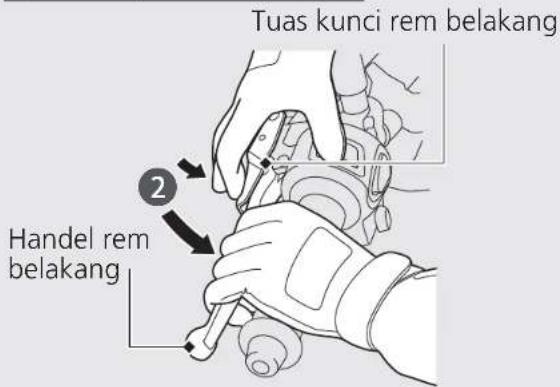 Tuas kunci rem belakang 2 Handel rem belakang