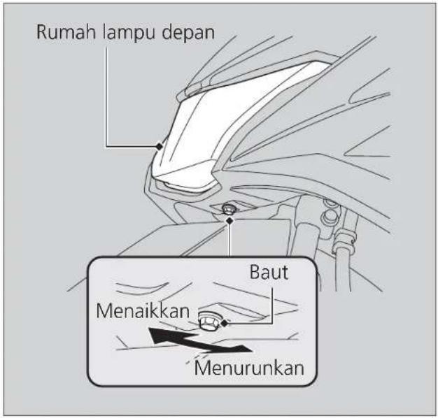 Rumah lampu depan Baut Menaikkan Menurunkan