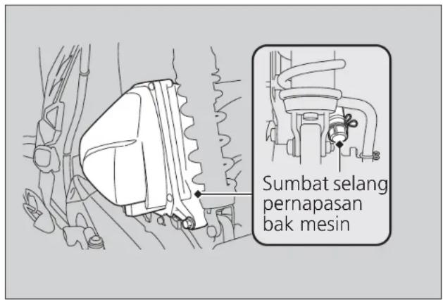 Sumbat selang pernapasan bak mesin