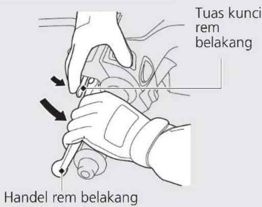 Tuas kunci rem belakang Handel rem belakang