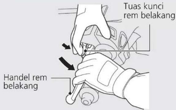 Tuas kunci rem belakang Handel rem belakang
