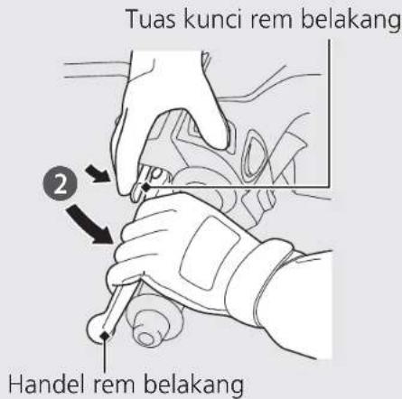 Tuas kunci rem belakang 2 Handel rem belakang