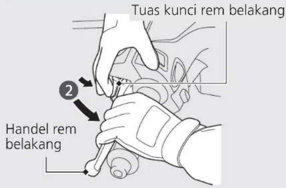 Tuas kunci rem belakang 2 Handel rem belakang