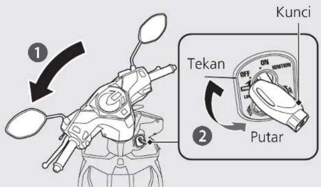 Kunci Tekan ON ONION OFF Putar