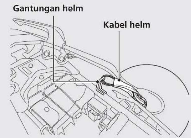 Gantungan helm Kabel helm