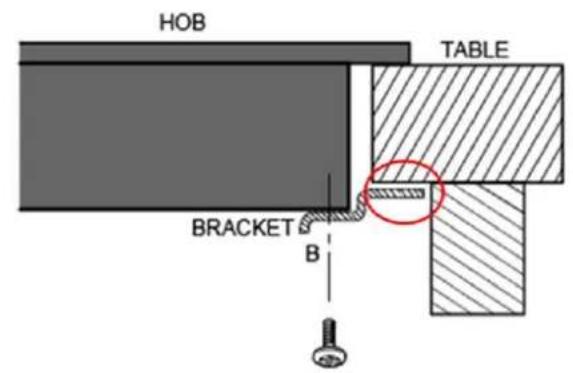 HOB TABLE BRACKET B B