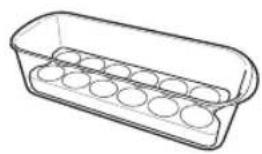 Line drawing of a rectangular container with multiple circular indentations inside (no text or symbols).