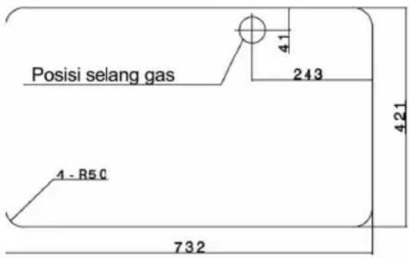Posisi selang gas 4 - R5.0 243 41 421 732
