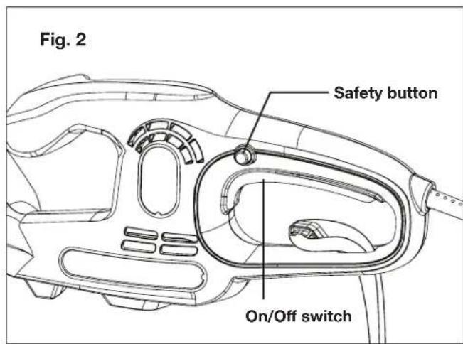 Fig. 2 Safety button On/Off switch