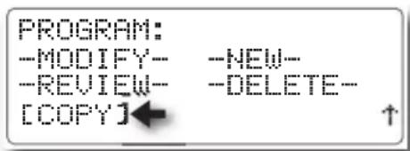 PROGRAM: -MODIFY- -NEW- -REVIEW- -DELETE- [COPY]↑