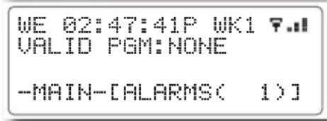 WE 02:47:41P WK1 ?..! VALID PGM:NONE -MAIN-[ALARMS( 1)]