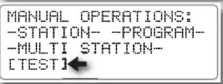 MANUAL OPERATIONS: -STATION- -PROGRAM- -MULTI STATION- [TEST]