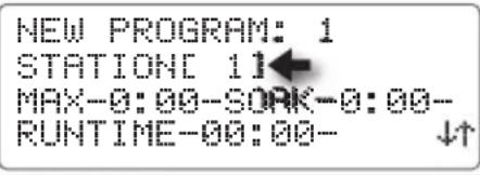 NEW PROGRAM: 1 STATIONE 11← MAX-0:00-SORK-0:00- RUNTIME-00:00- ↓↑