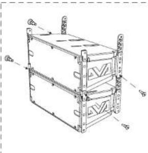 Technical diagram of a multi-tiered mechanical or electronic device with labeled components and mounting points
