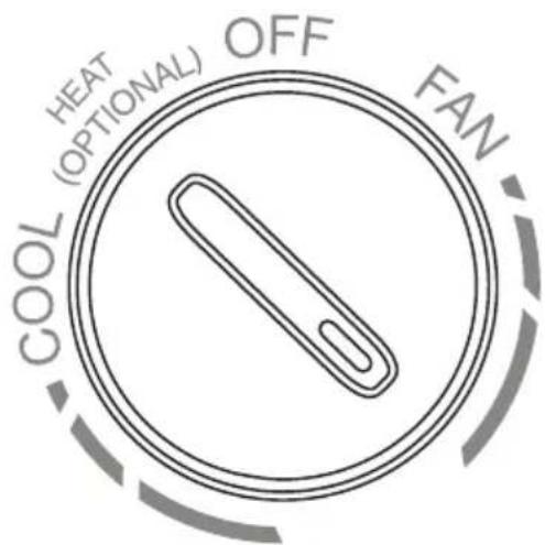HEAT (OPTIONAL) OFF COOL FAN