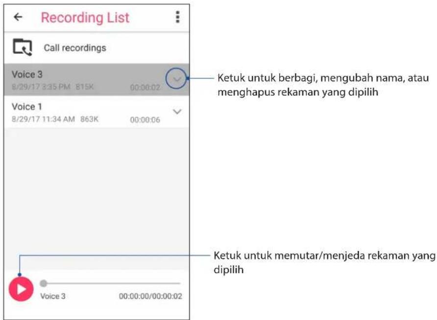 ASUS ZenFone 4 Selfie Lite ZB520KL - Recording List (Daftar Rekaman) - 1