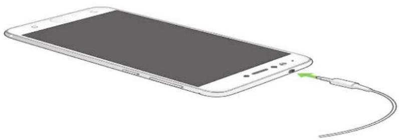 ASUS ZenFone 4 Selfie Lite ZB520KL - Menyambungkan konektor audio - 1
