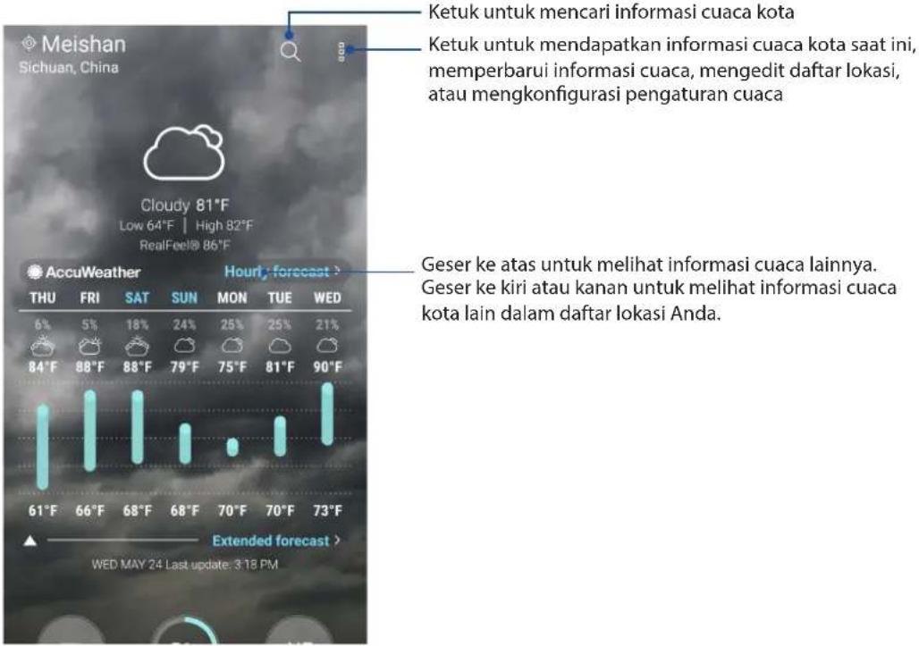 ASUS ZenFone 4 Selfie Lite ZB520KL - Layar awal Cuaca - 1