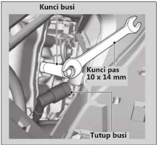 Kunci busi Kunci pas 10 x 14 mm Tutup busi