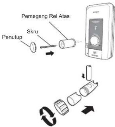 HITACHI HES-48WY - 4) Pemasangan Penyangkut Pancuran. - 2