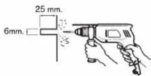 HITACHI HES-36WPY - 3) Pasang pada dinding konkrit, bata atau seramik. - 1