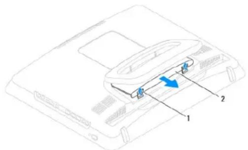 DELL Inspiron One 19 Touch - Melepaskan Penutup I/O - 1