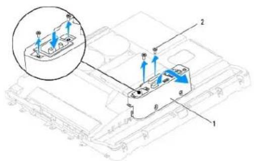 DELL Inspiron One 19 Touch - Melepaskan Braket I/O - 1