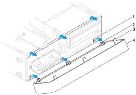 DELL Inspiron 535s - Melepaskan Bezel Depan - 1
