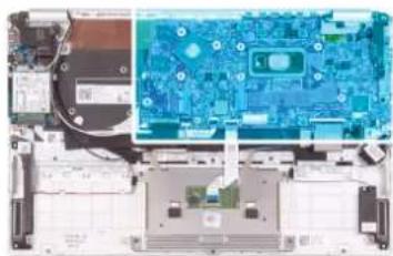 DELL Vostro 5390 - Memasang board sistem - 3
