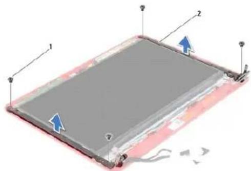 DELL Inspiron 11z 1110 - Melepaskan Braket Panel Display - 1