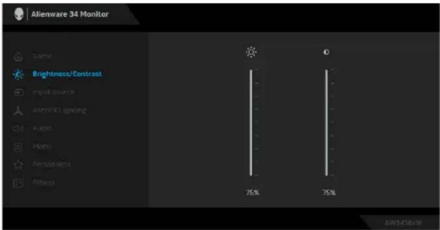 ALIENWARE AW3418HW - Brightness/Contrast (Kecerahan/Kontras) - 1