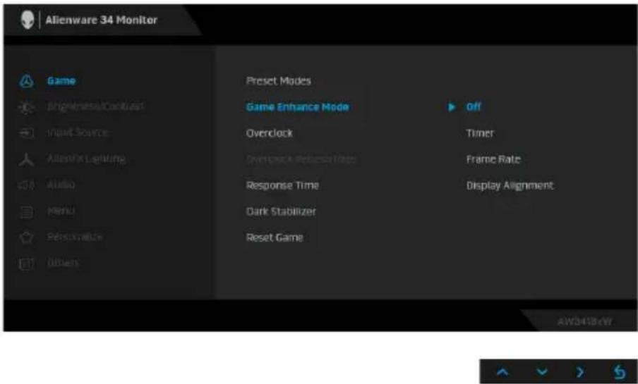 ALIENWARE AW3418HW - Game Enhance Mode (Mode Peningkatan Permainan) - 1