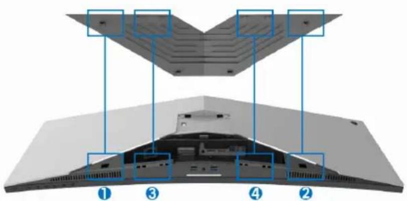 ALIENWARE AW3418HW - Memasang Penyangga - 7