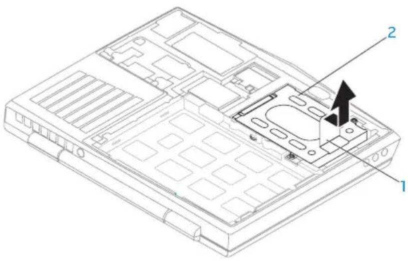 ALIENWARE M11x - Melepaskan Hard Drive - 1