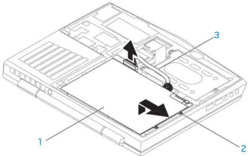 ALIENWARE M11x R3 - Memasang Kembali Unit Baterai - 3