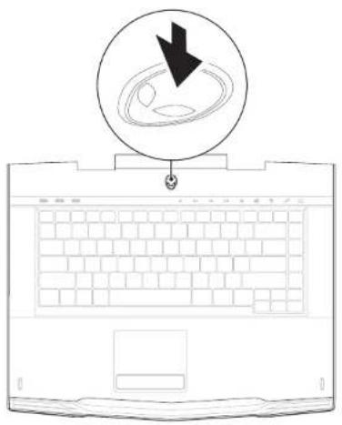 ALIENWARE M15x - Menyambungkan adaptor AC - 4