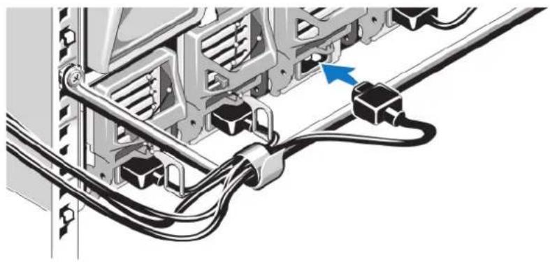 DELL PowerEdge M420 - Menghubungkan Sistem ke Daya - 1