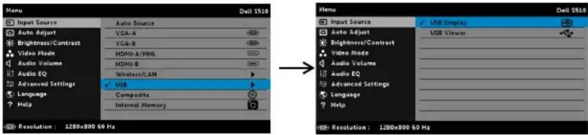 DELL S510 - INPUT SOURCE USB (SUMBER INPUT USB) - 1