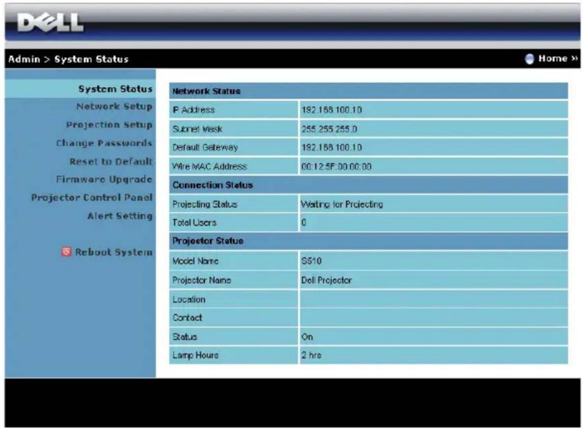 DELL S510 - System Status (Status Sistem) - 1