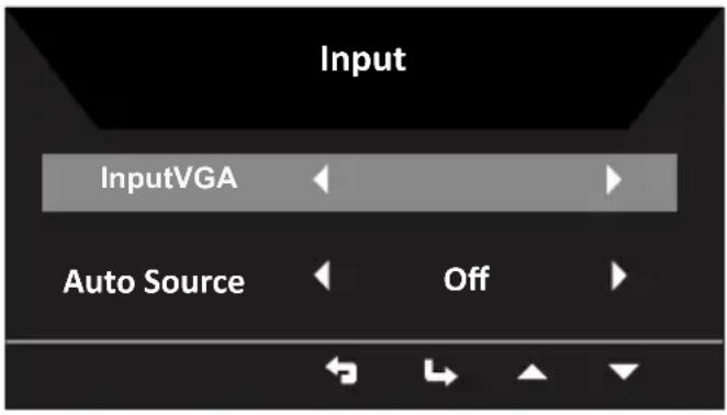 Input InputVGA Auto Source Off