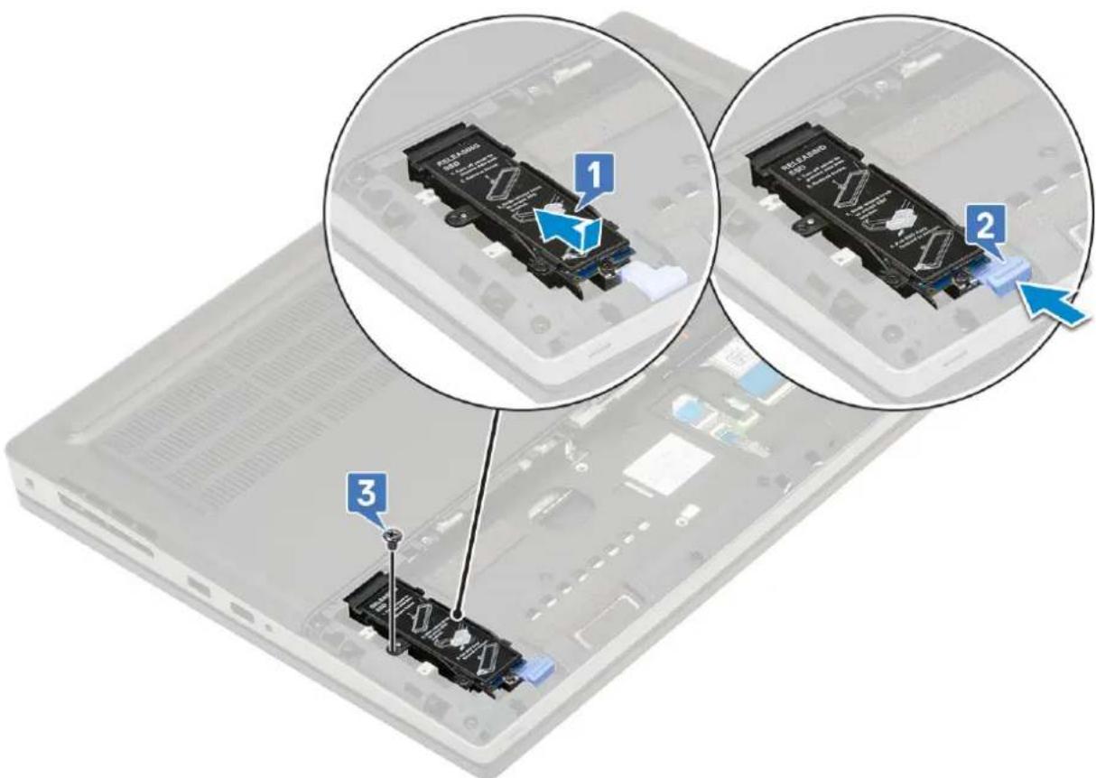 DELL Precision 7740 - Memasang Solid State Drive M.2—modul SSD - 5