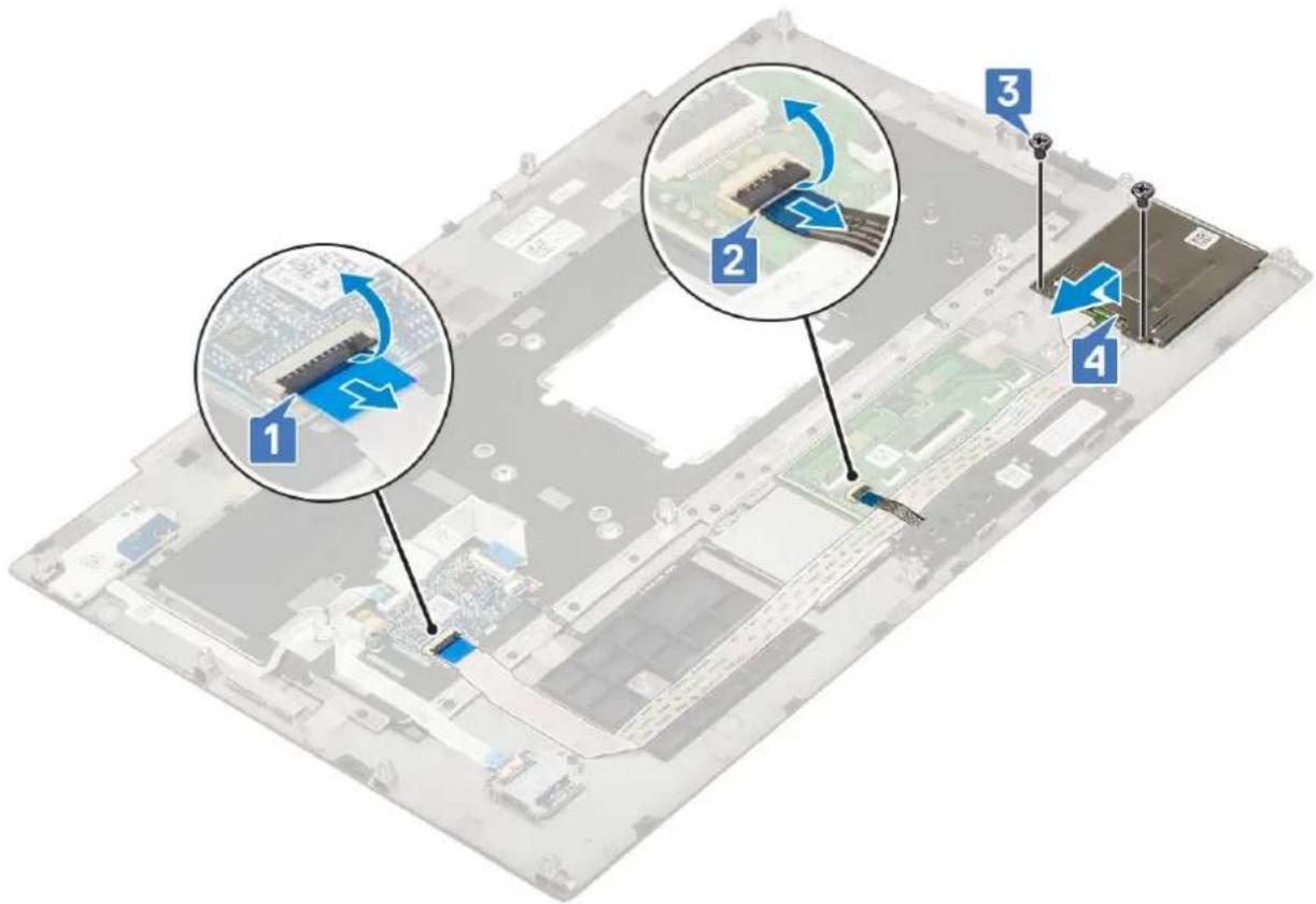 DELL Precision 7740 - Melepaskan rangka kartu pintar - 1