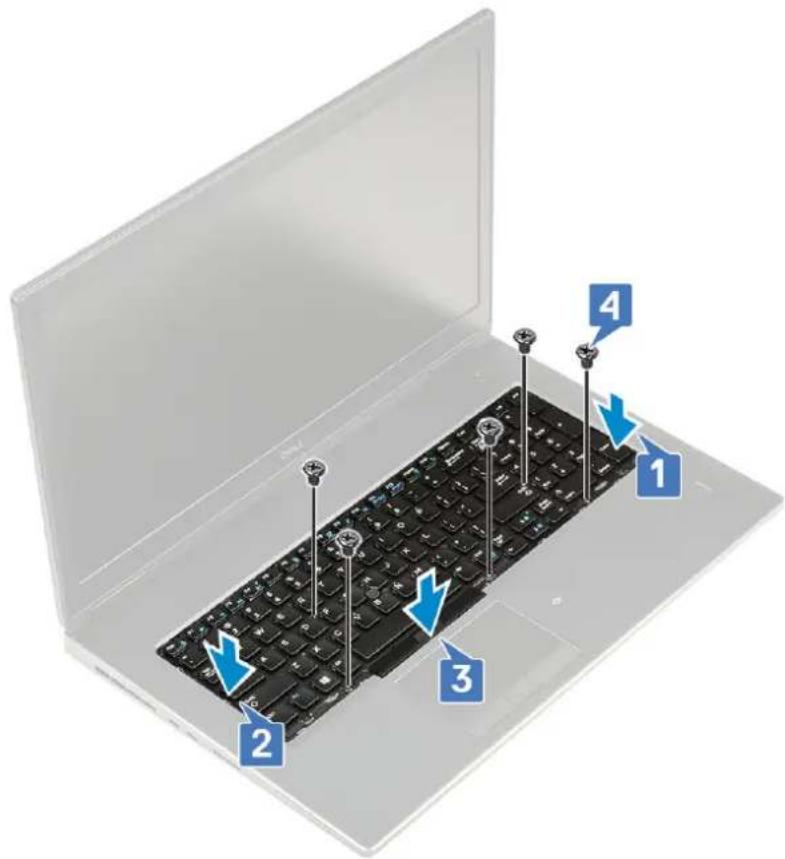 DELL Precision 7740 - Melepaskan keyboard - 7