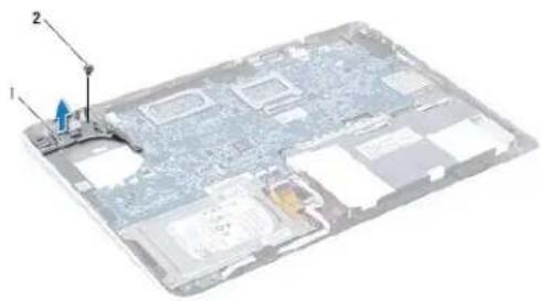 DELL Inspiron M301Z - Melepaskan Konektor Adaptor AC - 2