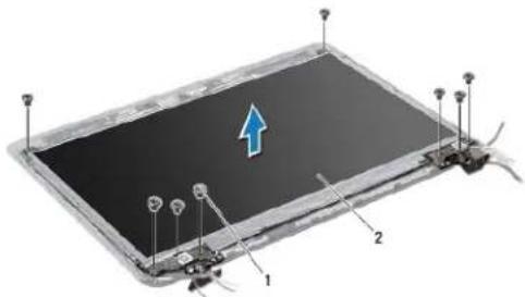 DELL Inspiron M301Z - Melepaskan Panel Display - 1